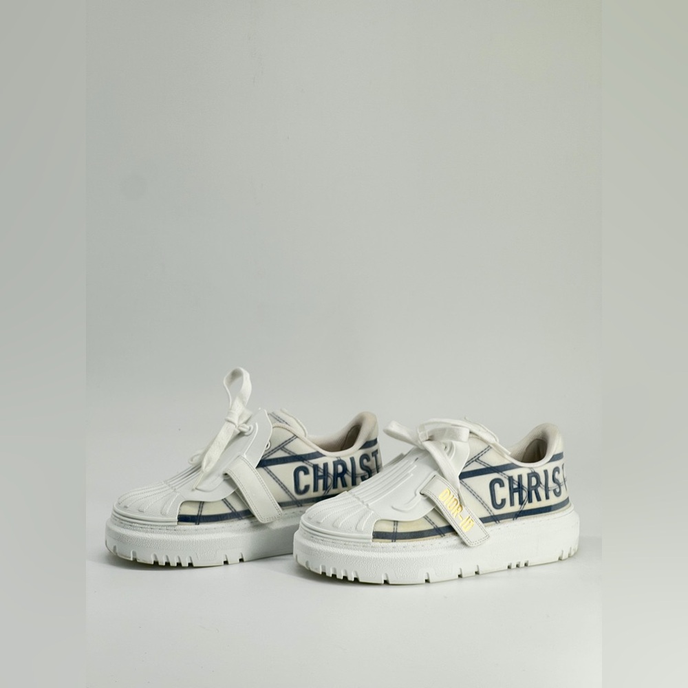 Christian Dior ID Sneaker White And Blue Technical Fabric Size EU34 - Picture 2 of 12